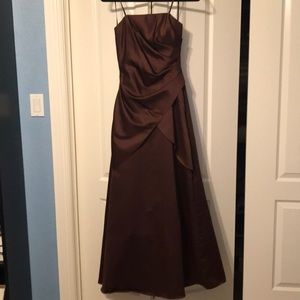 Brown Strapless Dress